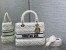 Dior Medium Lady D-Lite Bag In White Cannage Shearling