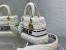 Dior Medium Lady D-Lite Bag In White Cannage Shearling