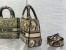 Dior Medium Lady D-Lite Bag In Brown Toile de Jouy Embroidery