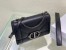 Dior 30 Montaigne Chain Bag With Handle In Black Lambskin