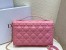 Dior Miss Dior Top Handle Bag in Melocoton Pink Cannage Lambskin