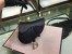 Dior Mini Saddle Bag In Black Grained Calfskin