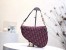 Dior Saddle Bag In Bordeaux Oblique Jacquard Canvas