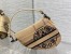 Dior Saddle Bag In Beige Jute Canvas with Dior Union Motif