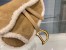 Dior Saddle Bag In Camel Shearling