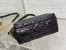 Dior Diorstar Hobo Bag with Chain in Black Crinkled Calfskin