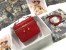 Dior Small Travel Vanity Case In Red Cannage Lambskin