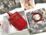 Dior Small Travel Vanity Case In Red Cannage Lambskin