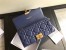 Dior DiorAddict Continental Wallet In Navy Blue Lambskin