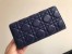 Dior DiorAddict Continental Wallet In Navy Blue Lambskin