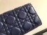 Dior DiorAddict Continental Wallet In Navy Blue Lambskin