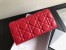 Dior DiorAddict Continental Wallet In Red Lambskin