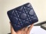 Dior French DiorAddict Wallet In Navy Blue Lambskin