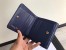 Dior French DiorAddict Wallet In Navy Blue Lambskin