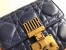 Dior French DiorAddict Wallet In Navy Blue Lambskin