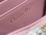 Dior Lady Dior Voyageur Small Coin Purse in Pink Lambskin