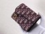 Dior Mini Saddle Tri-Fold Wallet In Bordeaux Oblique Canvas