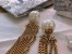 Dior Tribales Chain Earrings In Antique Gold-Finish Metal