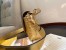Fendi Baguette Medium Bag In Gold Lambskin With FF Motif