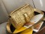 Fendi Baguette Large Bag In Gold Lambskin With FF Motif