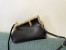 Fendi First Small Bag In Black Nappa Leather with Python F