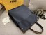 Fendi Large Flip Tote Bag In Black Calfskin