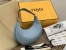 Fendi Fendigraphy Small Hobo Bag In Light Blue Leather