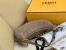 Fendi Fendigraphy Small Hobo Bag In Beige Suede Leather