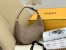 Fendi Fendigraphy Small Hobo Bag In Beige Suede Leather