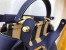 Fendi Blue Peekaboo Medium Bag With Pequin Motif