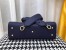 Fendi Blue Peekaboo Medium Bag With Pequin Motif