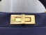 Fendi Blue Peekaboo Medium Bag With Pequin Motif