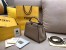 Fendi Peekaboo Mini Selleria Grey Bag with Python Leather Handle