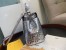 Fendi Peekaboo Mini Bag In Silver Lambskin With FF Sequins