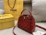 Fendi Peekaboo XS Bag With Star Studs In Red Nappa Leather 