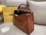 Fendi Brown Peekaboo X Lite Large Suede Bag