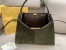 Fendi Green Peekaboo X Lite Large Suede Bag