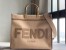 Fendi Sunshine Medium Shopper Bag In Brown Flannel 