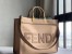 Fendi Sunshine Medium Shopper Bag In Brown Flannel 