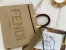 Fendi Sunshine Medium Shopper Bag In Beige Canvas