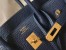 Hermes Birkin 25cm Bag In Navy Blue Clemence Leather