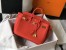 Hermes Birkin 25cm Bag In Red Clemence Leather