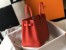 Hermes Birkin 25cm Bag In Red Clemence Leather