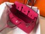 Hermes Birkin 25cm Bag In Rose Red Clemence Leather