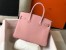 Hermes Pink Clemence Birkin 30cm Bag GHW