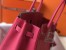 Hermes Birkin 35cm Bag In Rose Red Clemence Leather