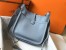Hermes Evelyne III 29 PM Bag In Blue Lin Clemence Leather