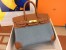 Hermes Birkin 30 Handmade Bag in Denim & Gold Swift Leather