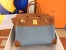 Hermes Birkin 30 Handmade Bag in Denim & Gold Swift Leather