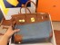 Hermes Birkin 30 Handmade Bag in Denim & Gold Swift Leather